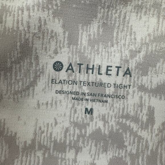Athleta Leggings Womens Medium Pink Elation Textured Frosted Floral Yoga Pilates - Picture 4 of 11